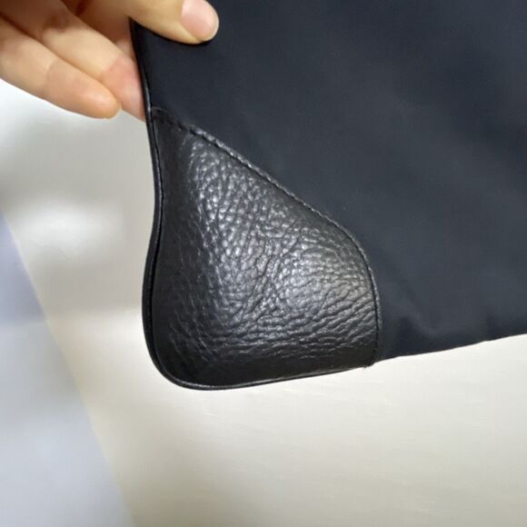 BURBERRY Black Canvas Leather Logo BSX Stowell Travel Tote Bag Purse - Picture 4 of 16